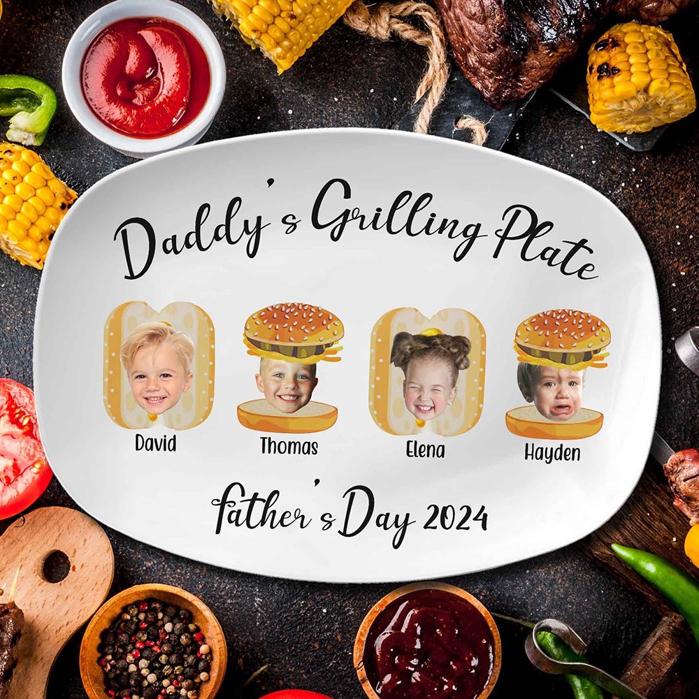 Personalized Daddy's Grilling Plate Father's Day Gift