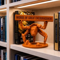3D Printed Sci Fi Alien Desk Decor, Funny Alien Figure, Space Lover Gift, Book Lover Gift, Geek Office Decor
