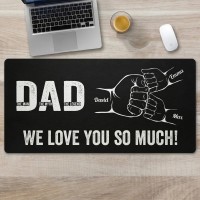 Personalized Fist Bump Custom Name Desk Mat Father's Day Gift for Dad