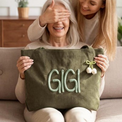Personalized Tote Bag Mother's Day Surprise Gift for Grandma, Gifts from Grandkids
