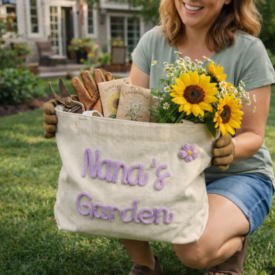 Personalized Tote Bag Mother's Day Surprise Gift for Grandma, Gifts from Grandkids