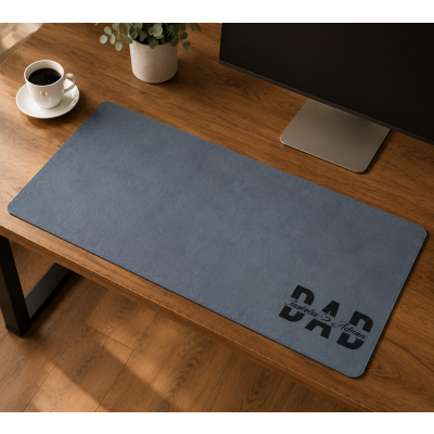 Personalized Leather Desk Mat Father's Day Gift for Dad