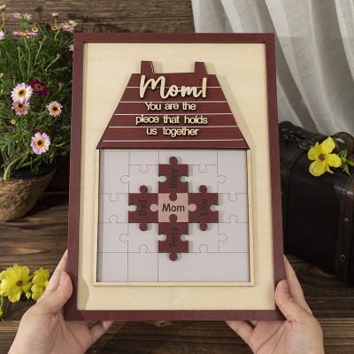 New Arrival - Mom You Are The Piece That Holds Us Together Wooden Puzzle Piece