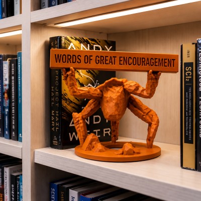 3D Printed Sci Fi Alien Desk Decor, Funny Alien Figure, Space Lover Gift, Book Lover Gift, Geek Office Decor